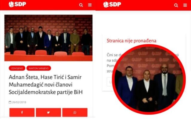 SDP sa web stranice obrisao vijest da im je Hase Tirić novi član stranke SDP sa web stranice obrisao vijest da im je Hase Tirić novi član stranke